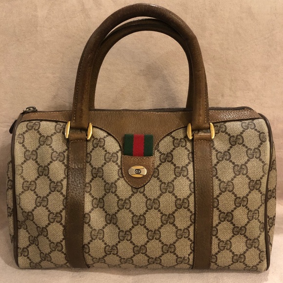 SOLD!!! auth Vintage Gucci GG Web Boston - Picture 2 of 8